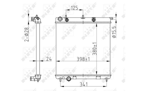 Radiator, engine cooling Economy Class