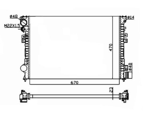 Radiator, engine cooling Economy Class, Image 5