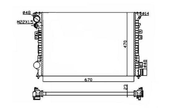 Radiator, engine cooling Economy Class, Image 5