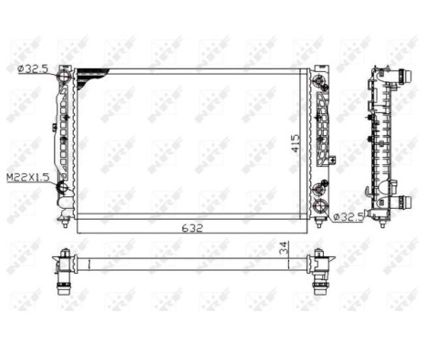 Radiator, engine cooling Economy Class, Image 5