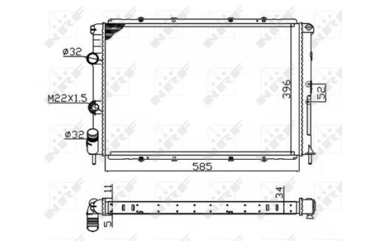 Radiator, engine cooling Economy Class, Image 3