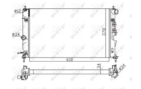 Radiator, engine cooling Economy Class