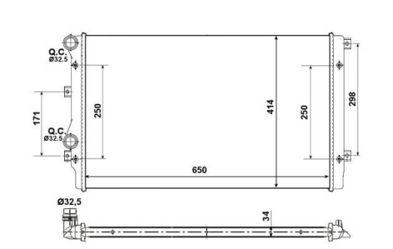 Radiator, engine cooling Economy Class