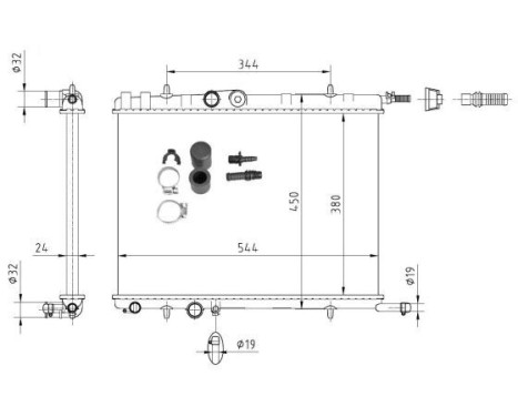 Radiator, engine cooling Economy Class, Image 5