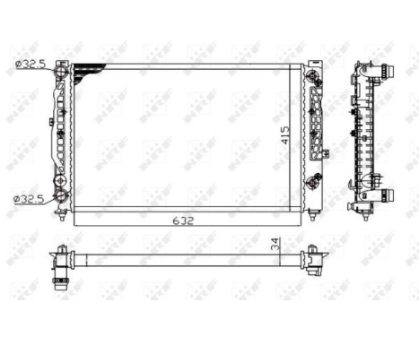 Radiator, engine cooling Economy Class