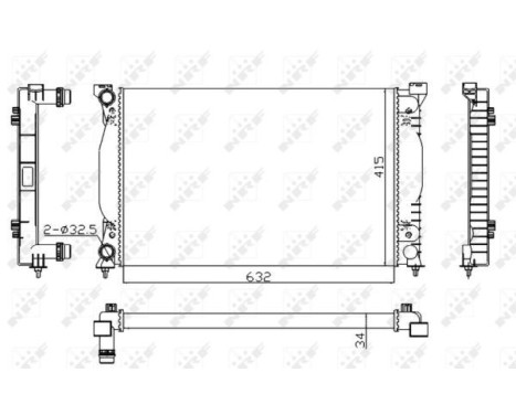 Radiator, engine cooling Economy Class