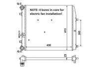 Radiator, engine cooling Economy Class