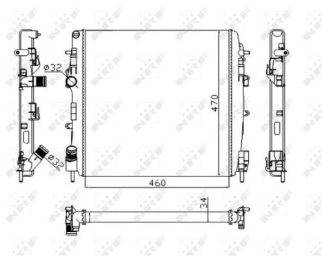 Radiator, engine cooling Economy Class