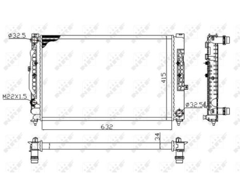 Radiator, engine cooling Economy Class