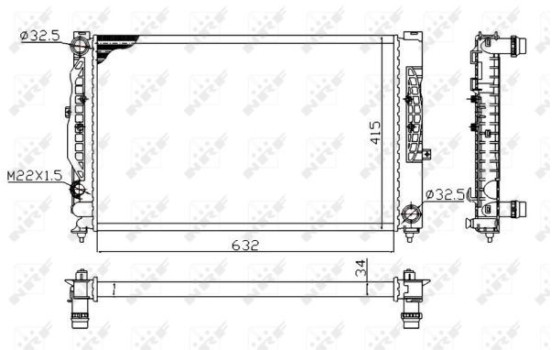 Radiator, engine cooling Economy Class