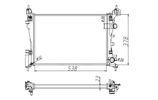 Radiator, engine cooling Economy Class, Image 5