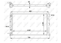 Radiator, engine cooling Economy Class
