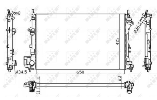 Radiator, engine cooling Economy Class, Image 5