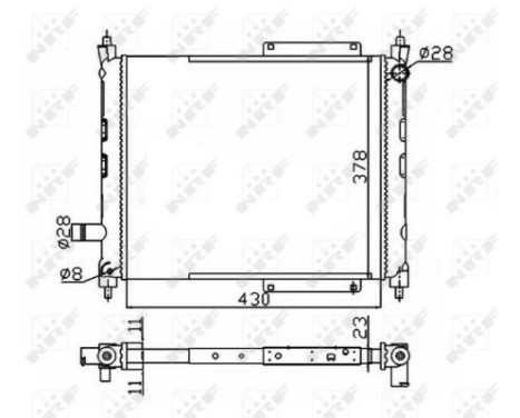 Radiator, engine cooling Economy Class