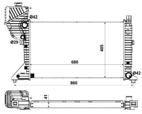 Radiator, engine cooling Economy Class, Image 4