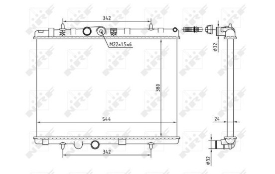 Radiator, engine cooling Economy Class