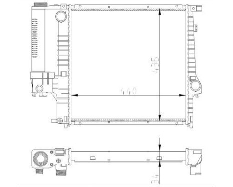 Radiator, engine cooling Economy Class