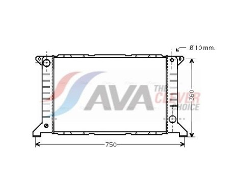 Radiator, engine cooling FD2169 Ava Quality Cooling