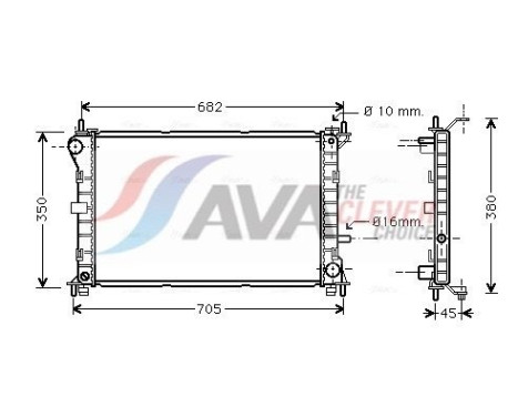 Radiator, engine cooling FD2265 Ava Quality Cooling