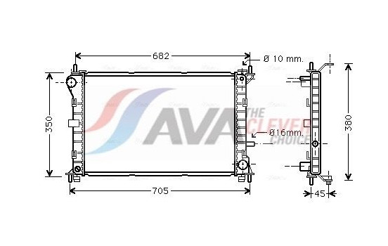 Radiator, engine cooling FD2265 Ava Quality Cooling