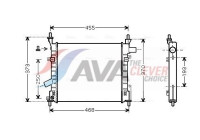 Radiator, engine cooling FD2372 Ava Quality Cooling