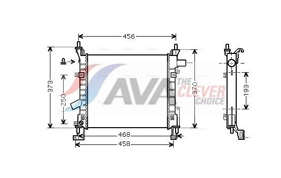 Radiator, engine cooling FD2373 Ava Quality Cooling