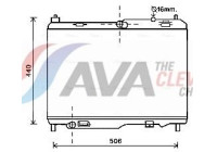 Radiator, engine cooling FD2442 Ava Quality Cooling