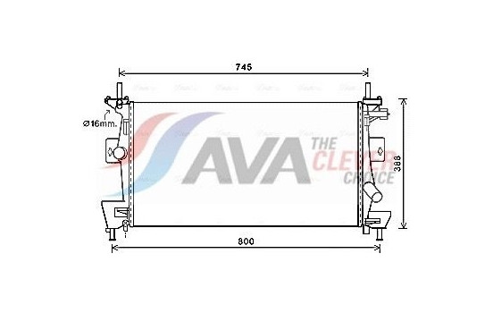 Radiator, engine cooling FD2475 Ava Quality Cooling
