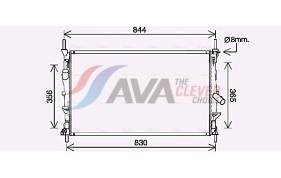 Radiator, engine cooling FD2628 Ava Quality Cooling