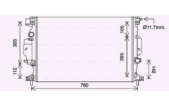 Radiator, engine cooling FD2641 Ava Quality Cooling