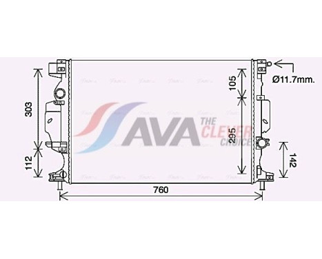 Radiator, engine cooling FD2641 Ava Quality Cooling