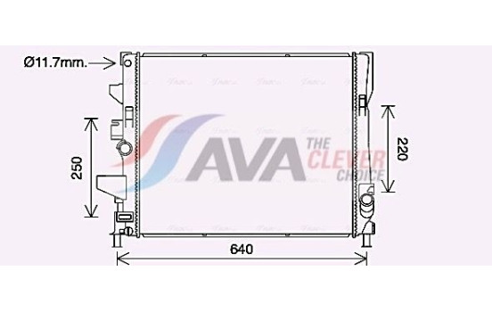 Radiator, engine cooling FD2644 Ava Quality Cooling