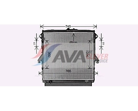 Radiator, engine cooling FD2660 Ava Quality Cooling, Image 2