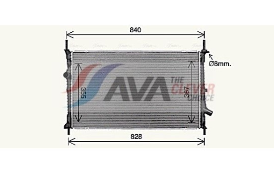 Radiator, engine cooling FD2679 Ava Quality Cooling, Image 2