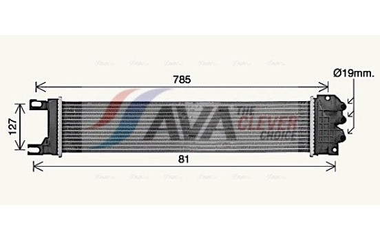 Radiator, engine cooling FD2687 Ava Quality Cooling, Image 2
