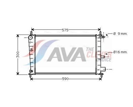 Radiator, engine cooling FDA2217 Ava Quality Cooling