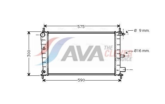 Radiator, engine cooling FDA2217 Ava Quality Cooling