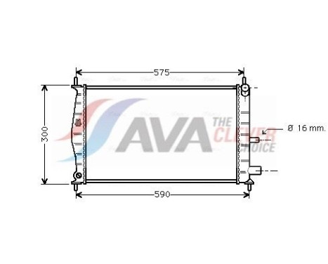 Radiator, engine cooling FDA2218 Ava Quality Cooling