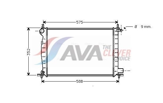 Radiator, engine cooling FDA2225 Ava Quality Cooling