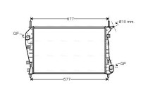 Radiator, engine cooling FDA2337 Ava Quality Cooling