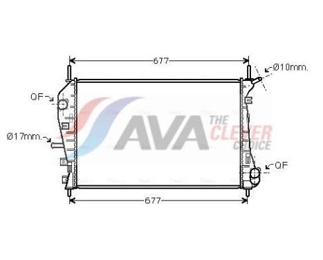 Radiator, engine cooling FDA2376 Ava Quality Cooling