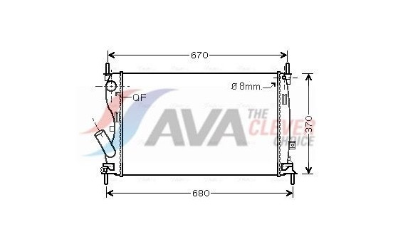 Radiator, engine cooling FDA2408 Ava Quality Cooling