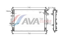 Radiator, engine cooling FDA2425 Ava Quality Cooling