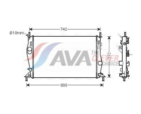 Radiator, engine cooling FDA2596 Ava Quality Cooling