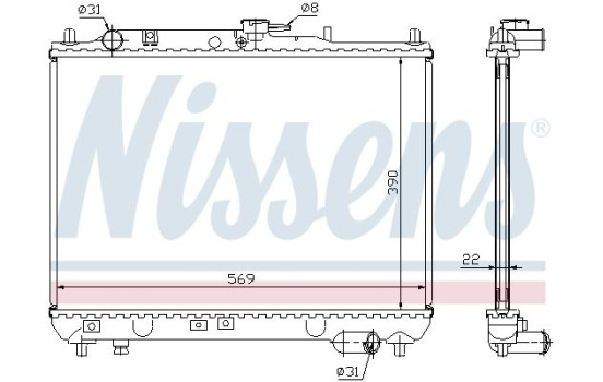Radiator, engine cooling ** FIRST FIT ** 62409A Nissens
