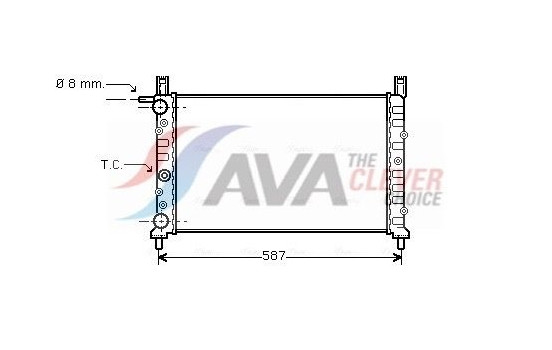 Radiator, engine cooling FT2056 Ava Quality Cooling