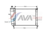 Radiator, engine cooling FT2160 Ava Quality Cooling