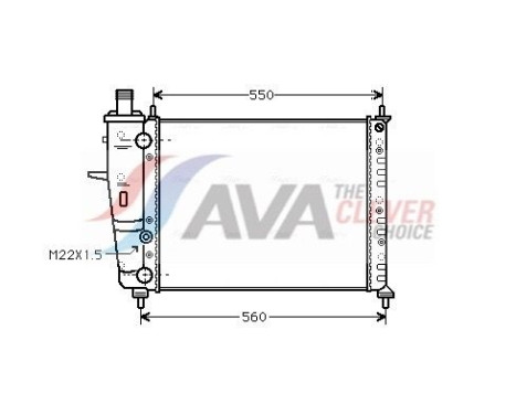 Radiator, engine cooling FT2160 Ava Quality Cooling
