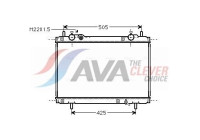 Radiator, engine cooling FT2185 Ava Quality Cooling