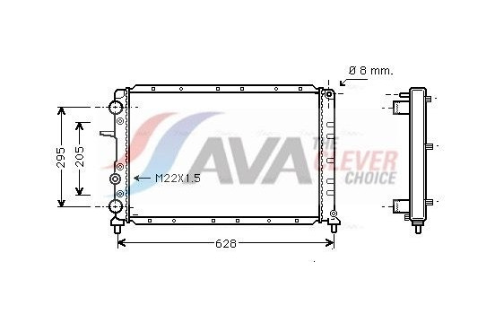 Radiator, engine cooling FT2236 Ava Quality Cooling